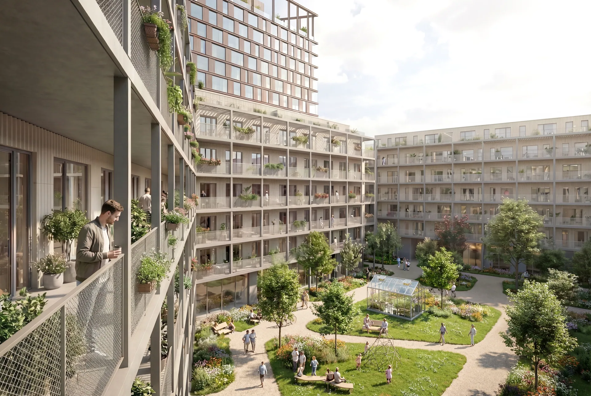 NORDSTERN Projekt - Innenhof, alternative Ansicht