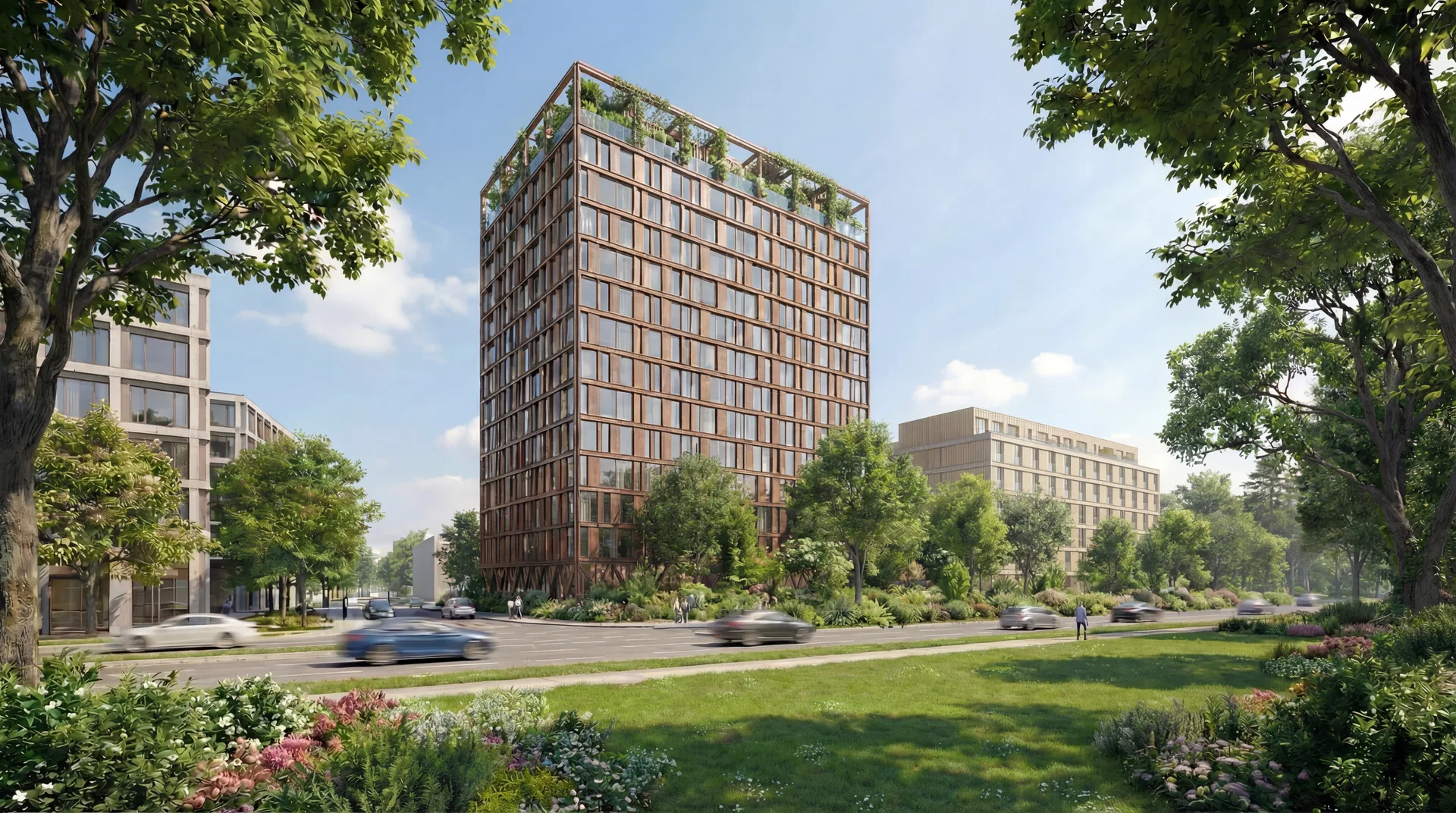 NORDSTERN Projekt - Straßenansicht Hochhaus
